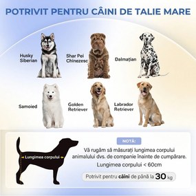 PawHut Canapea pentru Câini de Talie Mare cu Pernă, Gri | Aosom Romania