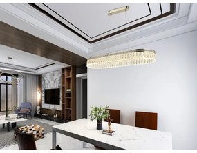 Candelabru LED din cristal dimabil suspendat pe cablu THALIA LED/50W/230V 3000-6000K + telecomandă