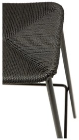 Scaun bar cu picioare din oțel DAN-FORM Stiletto, negru, înălțime 68 cm