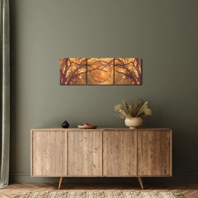 Tablou - Peisaj de toamnă cu drum (cu ceas) (90x30 cm)