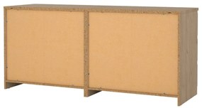 Comodă în culoare naturală cu aspect de lemn de stejar 154x70x50 cm Naia – Tvilum