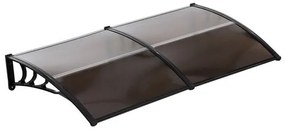 Marchiză copertină pentru ușă de intrare maro, 100 x 200 cm