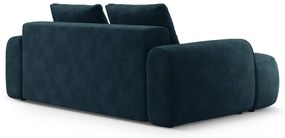 Canapea petrol cu tapițerie din catifea 200 cm Linz – Cosmopolitan Design