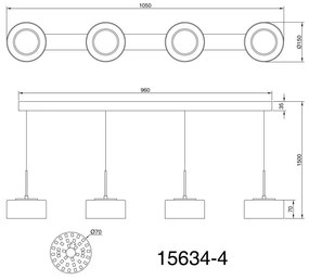 Lustra LED suspendata design modern FOGSY 4L