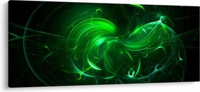 Tablou - abstracție verde (120x50 cm)