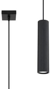 Lustră pe cablu Sollux SL.1573 KARBON 1xGU10/10W/230V negru