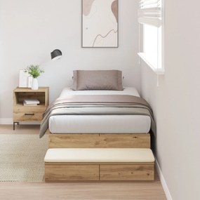 vidaXL Pat de depozitare Artisan Oak 100x200 cm