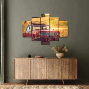 Tablou cu mașină în câmp (150x105 cm)