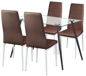 Cruz 4+1 set de sufragerie maro