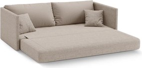 Canapea maro deschis extensibilă cu tapițerie din chenille 209 cm Shannon – Cosmopolitan Design