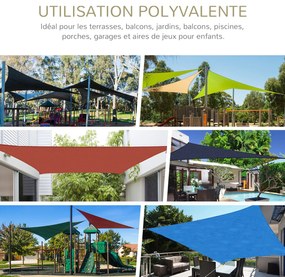 Outsunny Voal de umbrire rectangular 3 x 3 m - Protecție UV - Culoare crem | Aosom Romania