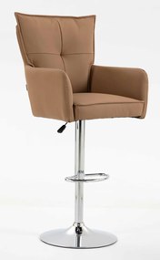 HR250W Scaun Piele Ecologică Premium Soft Culoare Caramel Bază Cromata