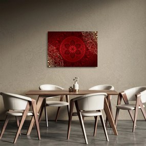 Tablou pe sticlă - Mandale aurii (70x50 cm)