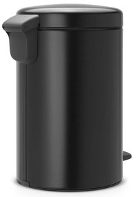 Coș de gunoi negru mat cu pedală din oțel 12 l NewIcon – Brabantia