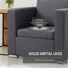 HomCom Fotoliu modern, fotoliu de design gri, mobilier pentru living | AOSOM RO