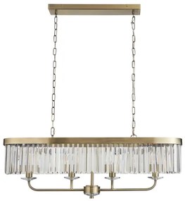 Endon 110539 - Candelabru cu lanț CHESTERFIELD, 4xE14/6W/230V, alamă