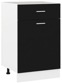 vidaXL Dulap inferior cu sertar “Lyon”, negru, 50x46x81,5 cm