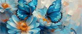 Tablou - Fluturi albaștri (120x50 cm)