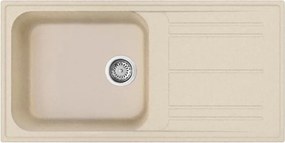 Chiuveta de bucatarie Smeg LZ150AV2, 100 cm, Rezistenta la zgarieturi,  Usor de curatat, Bej