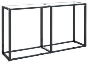 331674 vidaXL Masă consolă, transparent, 140x35x75,5 cm, sticlă securizată