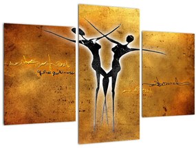 Tablou perechii dansând pictate (90x60 cm)