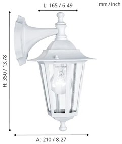 EGLO 22462 - Corp de iluminat perete exterior IP44 LATERNA 5 1xE27/60W/230V