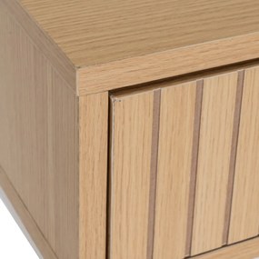 Masă consolă în culoare naturală cu aspect de lemn de stejar 30x100 cm Mid-Lines – Casa Selección