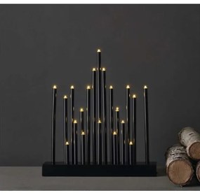 Sfeșnic LED de Crăciun 20xLED/3xAA negru