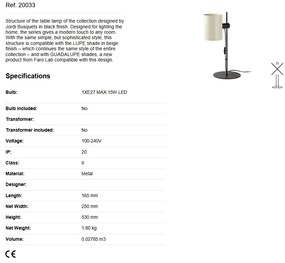 Lampa de masa orientabila design modern GUADALUPE bej