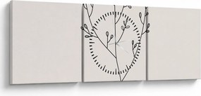 Tablou - Floare de pajiște N⁰3 (cu ceas) (90x30 cm)