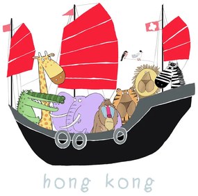 Ilustrație Jungle Animals in Hong Kong, Carla Daly