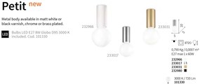 Plafoniera design minimalist PETIT PL1 OTTONE