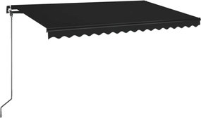vidaXL Copertină retractabilă manual, antracit, 400x350 cm