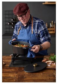 Oală cu capac din fontă 3,8 l adecvată pentru plita cu inducție – Holm