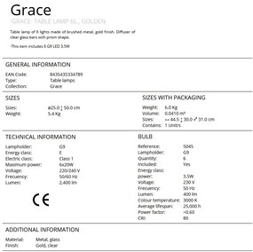 Veioza / Lampa de masa eleganta design modern Grace