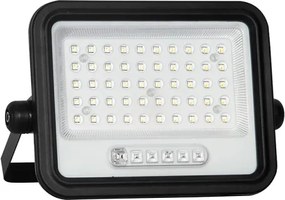 Proiector solar LED cu dimmer, 100W, 3,2V, IP65, 5000 mAh, negru + telecomandă