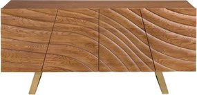 Comoda din furnir de nuc Walnut 118cm