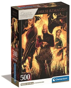 Casa Dragonului Fire Puzzle Clementoni de 500 piese