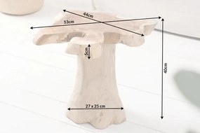 Masuta din lemn de tec Nature Root 40cm A-38237 VC