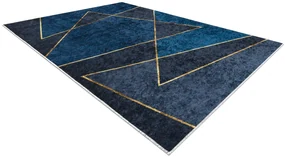 MIRO 52097.801 covor lavabil Geometric anti-alunecare - albastru