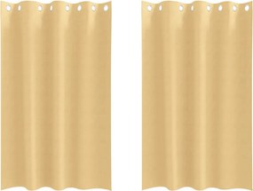 vidaXL Perdele Opaque cu Inel 2 pcs Bej 175 x 140 cm Poliester