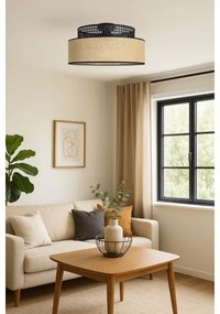 Plafonieră BOHO 1xE27/60W/230V negru/bej