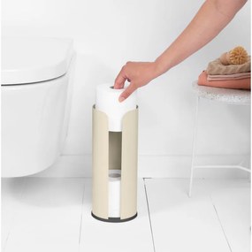Suport hartie igienica Brabantia ReNew 1006274, Triplu, Rezistent la coroziune, Bej