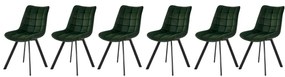 Set 6 scaune K332 velvet verde