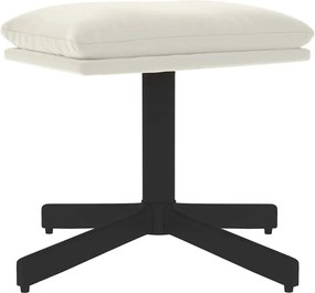 vidaXL Taburet, crem alb, 60x60x36 cm, catifea