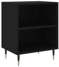 826766 vidaXL Noptieră, negru, 40x30x50 cm, lemn compozit