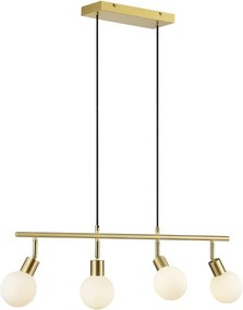 Brilliant - Lustră suspendată pe cablu JORGE 4xG9/10W/230V, alamă