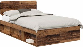 vidaXL Cadru de pat Lemn vechi 120 x 200 cm Lemn de pin masiv