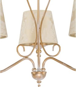 Brilagi - Candelabru suspendat pe lanț SONIA 3x E27/15W/230V, Ø 64 cm, crem/patină