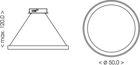 BRILAGI - Lustră LED reglabilă pe cablu FALCON SLIM LED/42W/230V Ø 50 cm bej + telecomandă